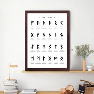 Affiche inspirée des runes vikings