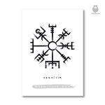 Affiche décorative Vegvisir, symbole viking de navigation
