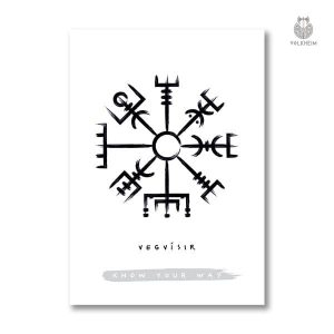 Affiche décorative Vegvisir, symbole viking de navigation