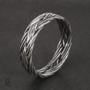 Bague Celtique Artisanale en argent poli