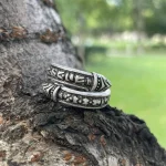 Bague en métal à thème dragon pour les passionnés de Vikings
