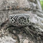 Bague Viking au motif Kolovrat, artisanat nordique
