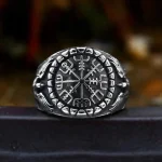 Bague avec motif de roi viking, style audacieux
