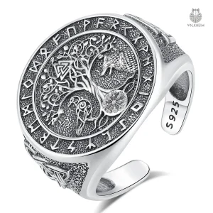 Bague Viking en Argent, design authentique et intemporel