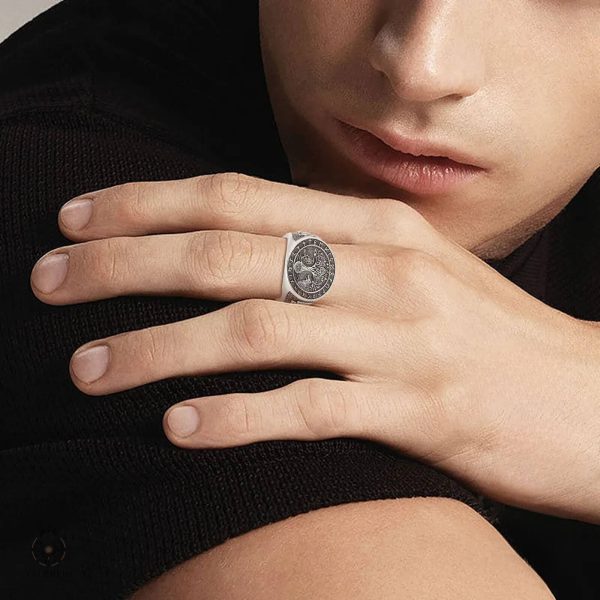 Bague en Argent au style viking, artisanat de qualité supérieure