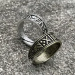 Bague Viking Ajustable en métal au design authentique