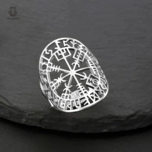 Bague Viking Femme en métal aux motifs nordiques