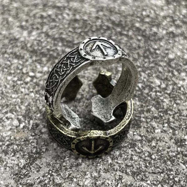 bague-viking-reglable-1 Anneau Viking ajustable en métal inspiré de l'époque nordique