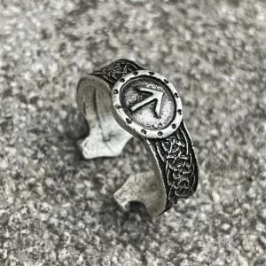 Bague viking en design unique, ajustable pour un confort optimal