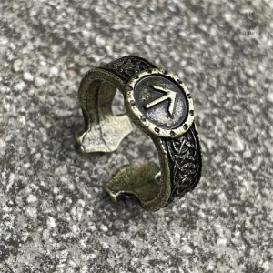 Accessoire de mode viking, bague métallique ajustable et tendance