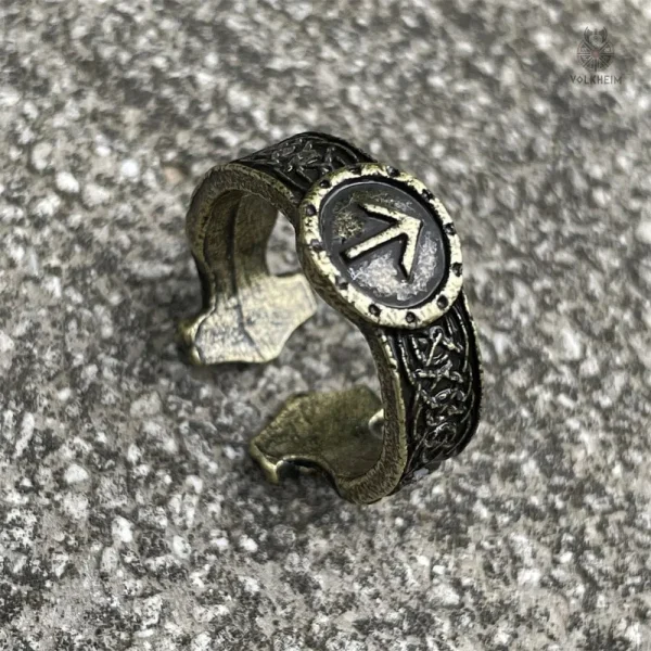 Accessoire de mode viking, bague métallique ajustable et tendance