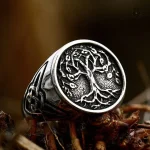 Bague symbolique Yggdrasil, héritage viking et mythologique