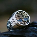 Bague Viking Yggdrasil, symbole de l'arbre de vie