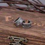 Boucles d'oreilles en style runes vikings élégantes