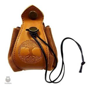 Bourse en cuir artisanale pour costume viking