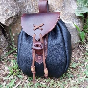 Bourse médiévale en cuir pour collection d'époque