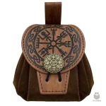 Bourse en cuir avec design runique authentique