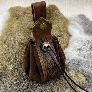 Bourse médiévale Viking en cuir authentique