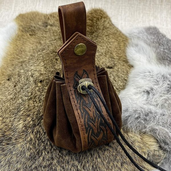 bourse-viking-1 Bourse médiévale Viking en cuir authentique