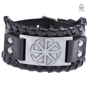 Kolovrat en cuir, accessoire inspiré de la culture Viking