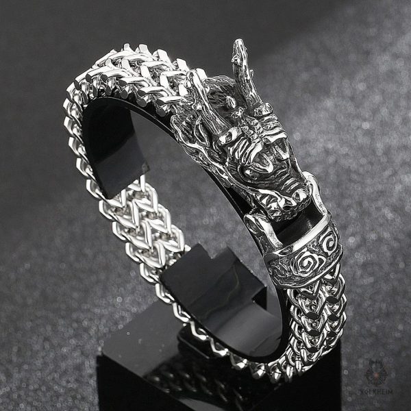 bracelet-dragon-viking-1 Bracelet Dragon Viking en cuir avec motif dragon