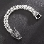 Bijou viking en acier avec style dragon unique