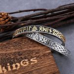 Bracelet Viking Valknut en acier et cuir