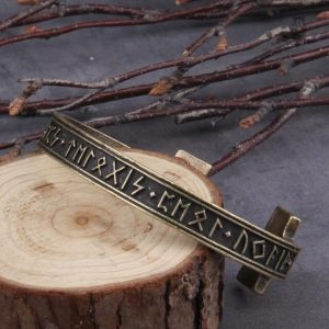 Bracelet avec gravures runiques, unisexe et tendance