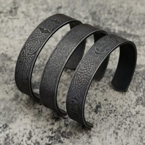 Bracelet Viking en acier inoxydable au design nordique