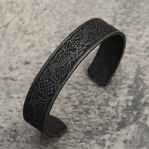 Bracelet viking rustique, accessoire pour style décontracté