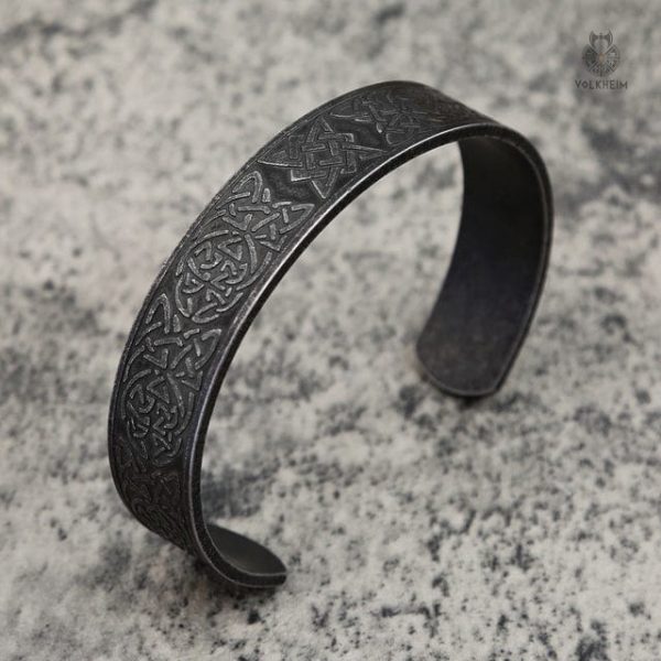 Bracelet orné de symboles nordiques pour hommes et femmes