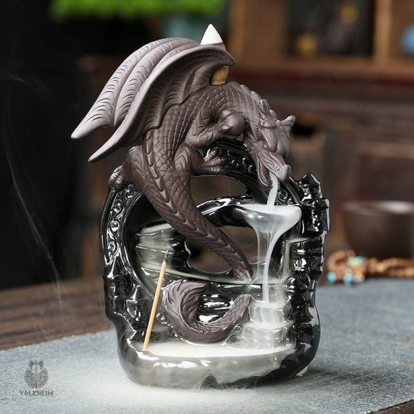 bruleur-encens-dragon-1 Brûleur d'Encens Dragon en céramique, élégant et artistique