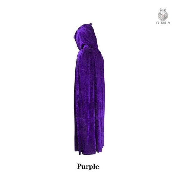 Cape médiévale en velours, accessoire de mode classique