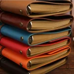 Carnet décoratif en cuir avec motif naturel