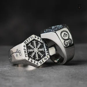 Chevalière Valknut inspirée de la culture Viking
