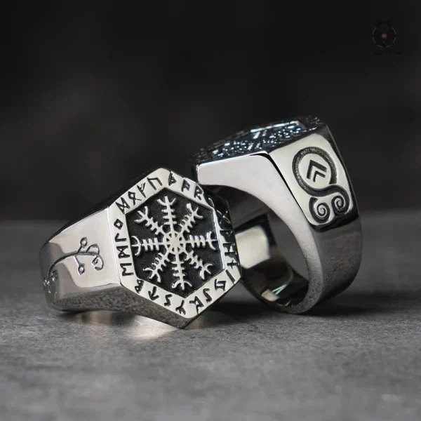 Chevalière Valknut inspirée de la culture Viking