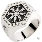 Chevalière à motif Valknut pour passionnés de Viking
