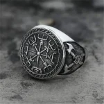 Chevalière Viking avec symbole Vegvisir