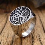 Chevalière Yggdrasil, symbole de l'arbre de vie