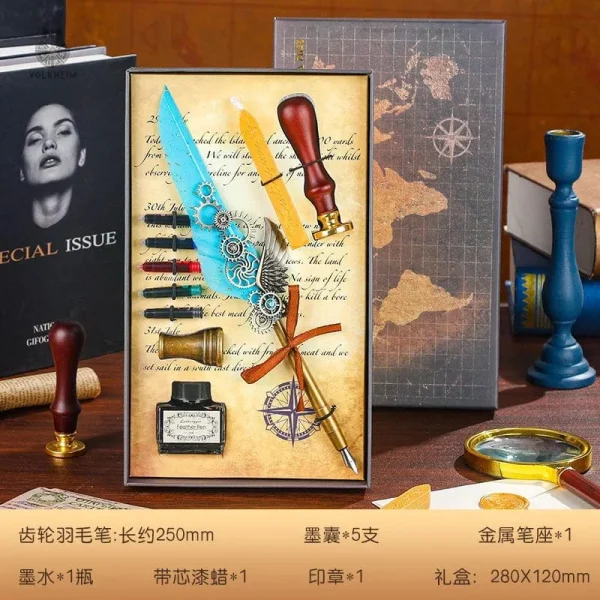 Kit d'écriture avec ambiance steampunk
