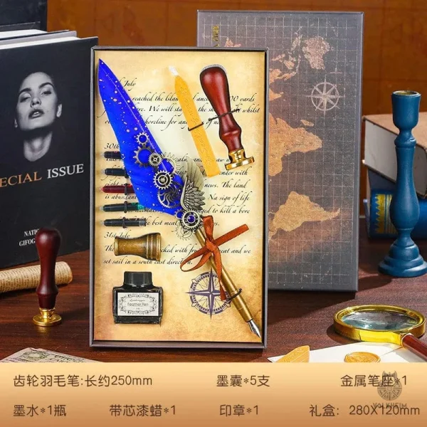 Coffret d'outils calligraphiques unique