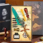 Coffret d'art calligraphique au style rétro