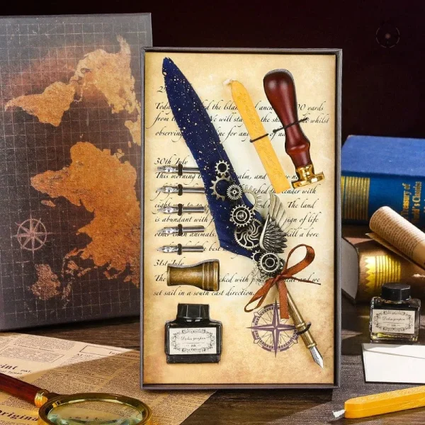 Kit de calligraphie au design rétro-futuriste
