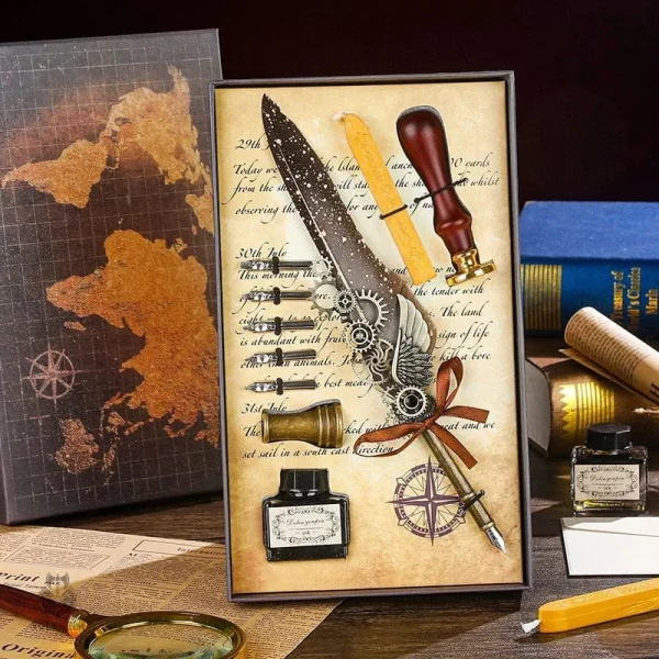 Éléments de calligraphie avec esthétique steampunk