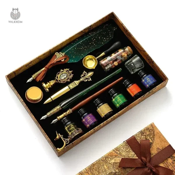 Coffret élégant pour la cire à cacheter et l'écriture artistique