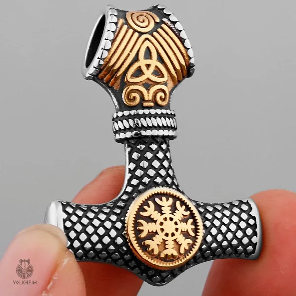 Collier Viking avec motif marteau de Thor