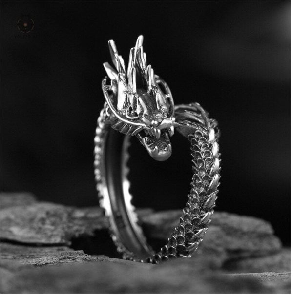 dragon-asiatique-1 Bague Dragon Asiatique en métal design élégant