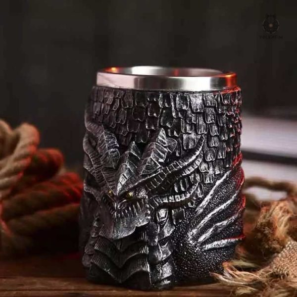 Chope décorative à thème dragon maléfique