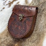 Escarcelle Viking en cuir pour costume authentique