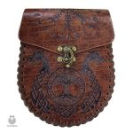 Sac en cuir viking, accessoire de costume médiéval